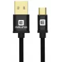 Evelatus datakabel Micro USB EDC02 dual side gold plated connectors zwart