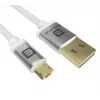 Evelatus universele datakabel Micro USB EDC02 dual side gold plated connectors wit