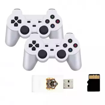 GameBox HY00 64bit Retro 20K Game 4K HDMI Stick Console / Android Box met 2x draadloze controllers Wit