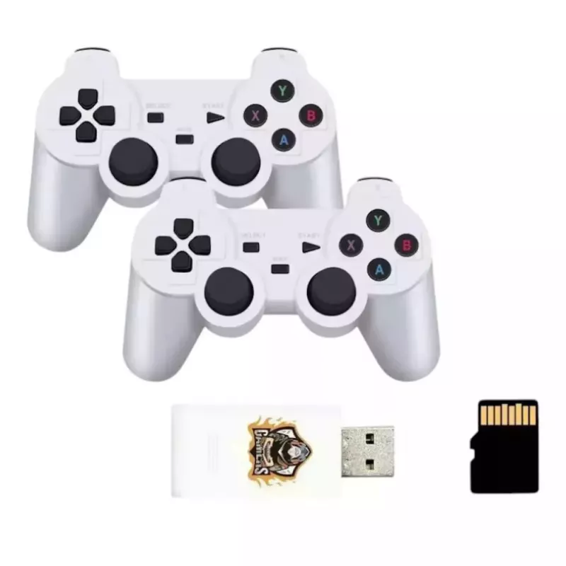 GameBox HY00 64bit Retro 20K Game 4K HDMI Stick Console / Android Box met 2x draadloze controllers Wit