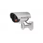 iWear IR1 Dummy CCTV Beveiligingscamera met knipperend rood licht, 2x AA-batterij, Zilver