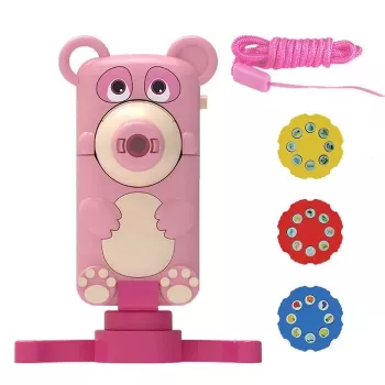 Kiddyz PR1 Kinderen 2-in-1 Compact Opvouwbaar Tekenprojector Tafelstandaard Camera Beren-Design