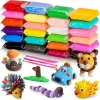 Kiddyz 24-delige set boetseerklei zacht luchtdrogend niet-giftig creatief DIY-speelgoed meerkleurig