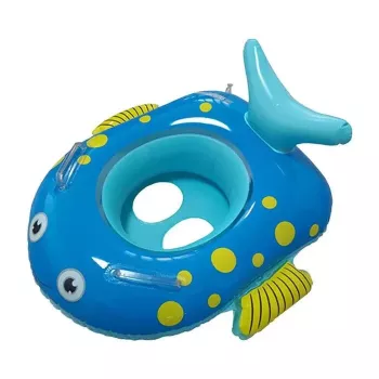 IVY Baby Float Stoel 61×59×28cm Opblaasbare Zwemring in Visvorm met handgreep ondersteuning