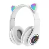 Bemi B39 Kinderen Kat Bluetooth Draadloze Headset met FM-radio, MP3, MicroSD en Telefonie - Wit