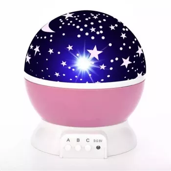 Elight L1 2in1 Sterrenhemel Projector en Nachtlampje met 4x AAA / USB-kabel 220V Voeding Roze