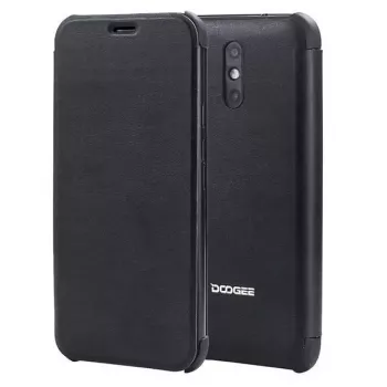 Doogee X10 flipcase + gehard glas