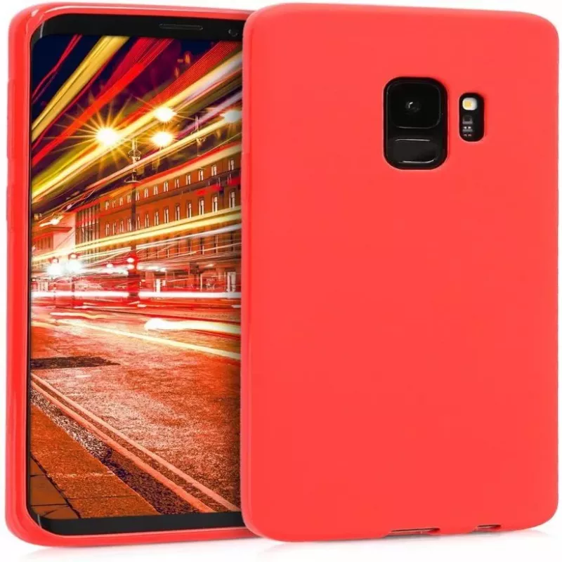 Evelatus Samsung Galaxy S9 Plus Premium Soft Touch Siliconen Hoesje Rood