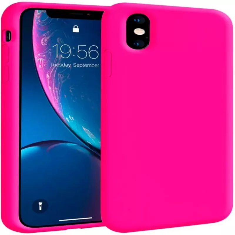 Evelatus Apple iPhone XR Premium Soft Touch Siliconen Hoesje Hot Pink