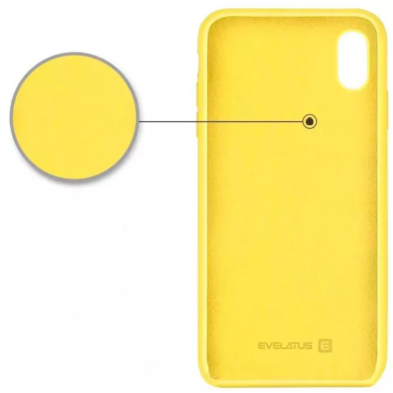 Evelatus Apple iPhone XR Premium Soft Touch Siliconen Hoesje Lichtgeel