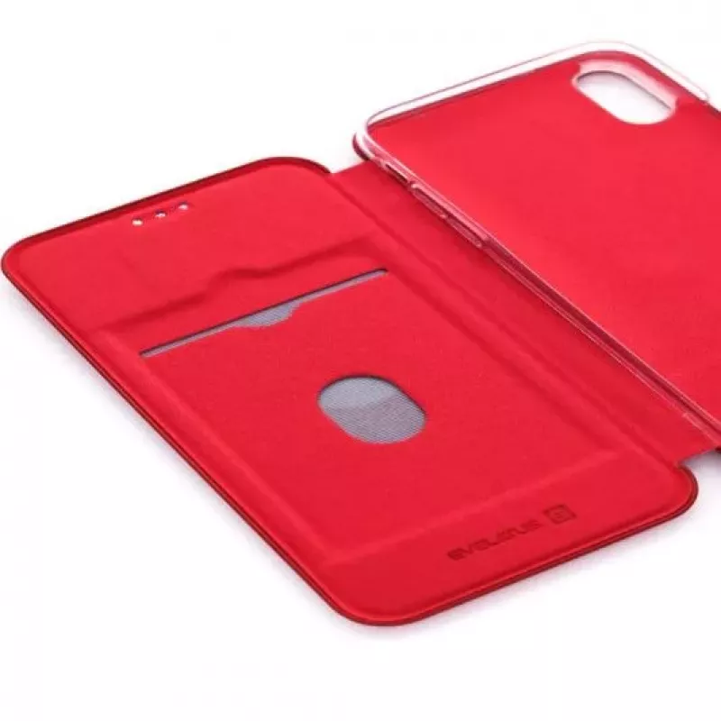 Evelatus Apple iPhone X/Xs Book Case Wijnrood