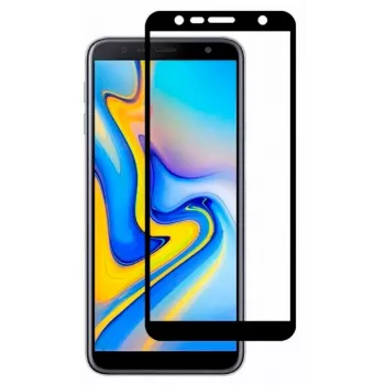 Evelatus Samsung Galaxy J6+ 2.5D Full Cover Tempered Glass Screenprotector met Japanse lijm en antistatische laag
