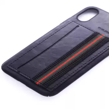 Evelatus Apple iPhone X Cubit Plastic Zwart Achterkant Hoesje