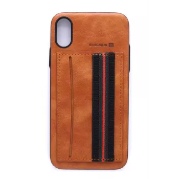 Evelatus Apple iPhone X Cubit Bruin Achterkant Hoesje