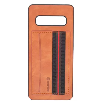 Evelatus Samsung Galaxy S10 Cubit bruine achtercover hoes