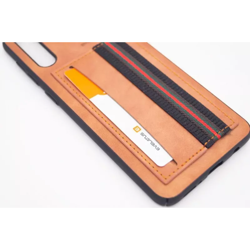 Evelatus Samsung Galaxy A50 Cubit Plastic bruine beschermhoes