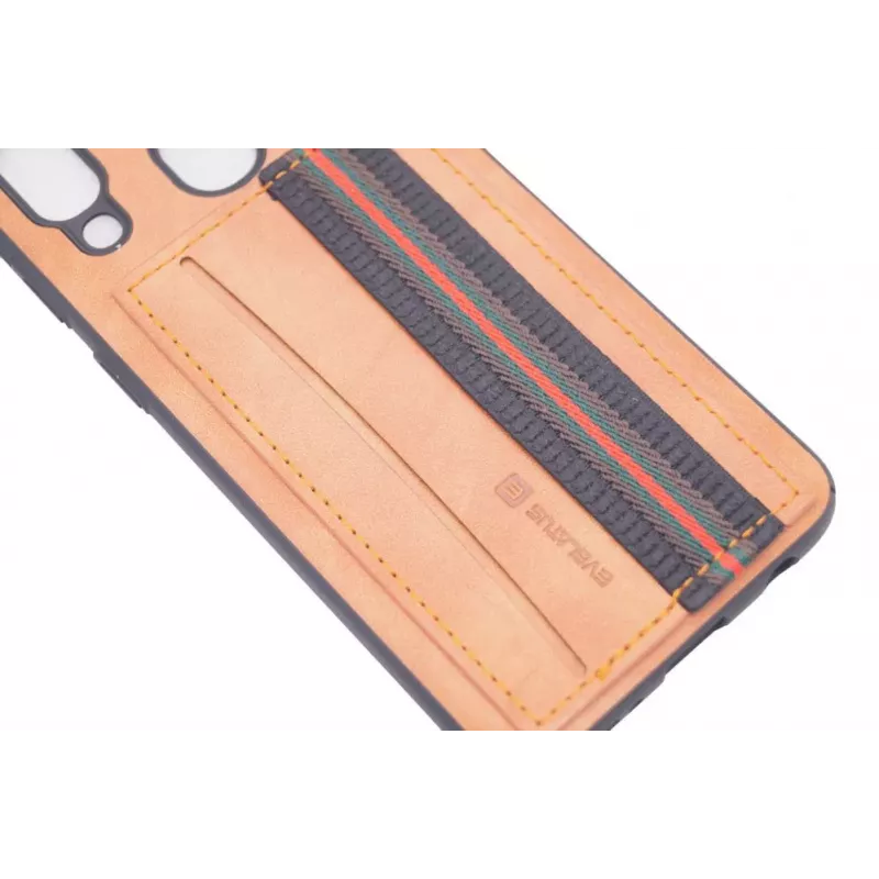 Evelatus Samsung Galaxy A40 Cubit Plastic bruine achtercover