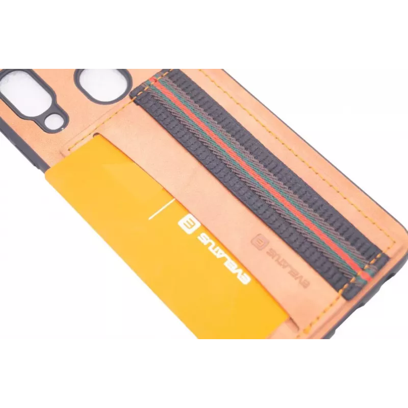 Evelatus Samsung Galaxy A40 Cubit Plastic bruine achtercover
