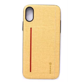 Evelatus Apple iPhone X 6127 gele Liquid Silicone beschermhoes