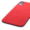 Evelatus Apple iPhone X Velvet Rood Achterkant Hoesje