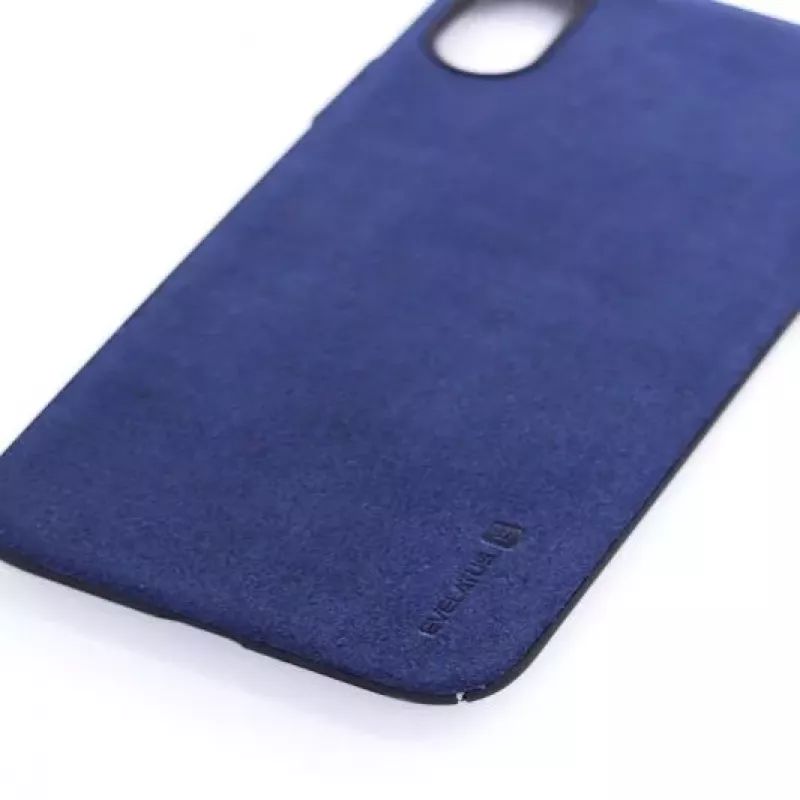 Evelatus Apple iPhone X Velvet Blauwe Back Cover