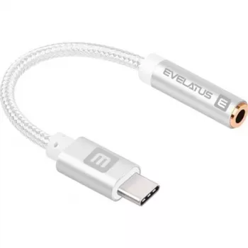 Evelatus USB-C naar 3,5 mm audio-adapter EAD01 - zwart