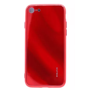 Evelatus Apple iPhone 7/8 Water Ripple kleurverloop anti-explosie gehard glas hoesje geleidelijk rood-zwart