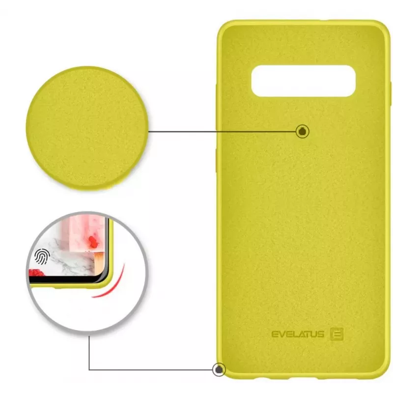 Evelatus Samsung Galaxy S10 Nano Silicone Case Soft Touch TPU geel