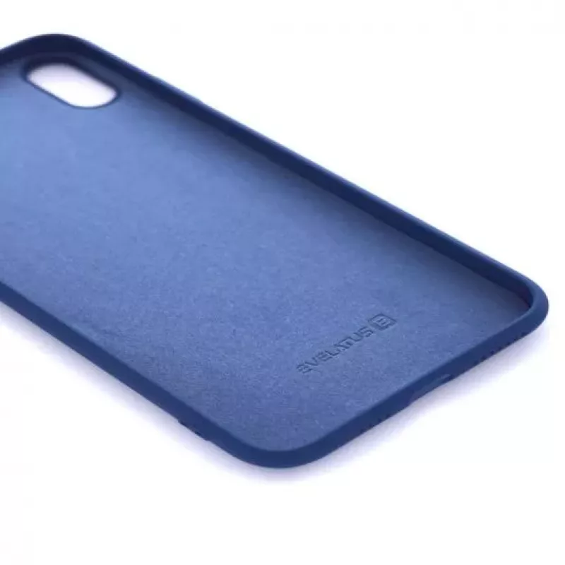 Evelatus Apple iPhone X/Xs Nano Silicone hoesje Soft Touch TPU donkerblauw