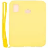 Evelatus Samsung A20e Soft Touch Silicone hoesje met draagband geel