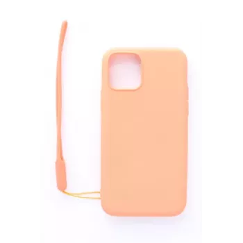 Evelatus Apple iPhone 11 Pro Soft Touch Silicone hoesje met draagband roze