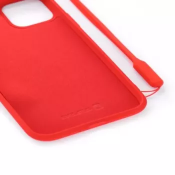 Evelatus Apple iPhone 11 Pro Soft Touch Silicone hoesje met bandje rood