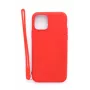 Evelatus Apple iPhone 11 Pro Soft Touch Silicone hoesje met bandje rood
