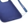 Evelatus Apple iPhone 11 Pro Soft Touch Silicone hoesje met draagband donkerblauw