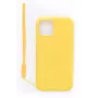 Evelatus Apple iPhone 11 Pro Soft Touch Silicone hoesje met draagband geel