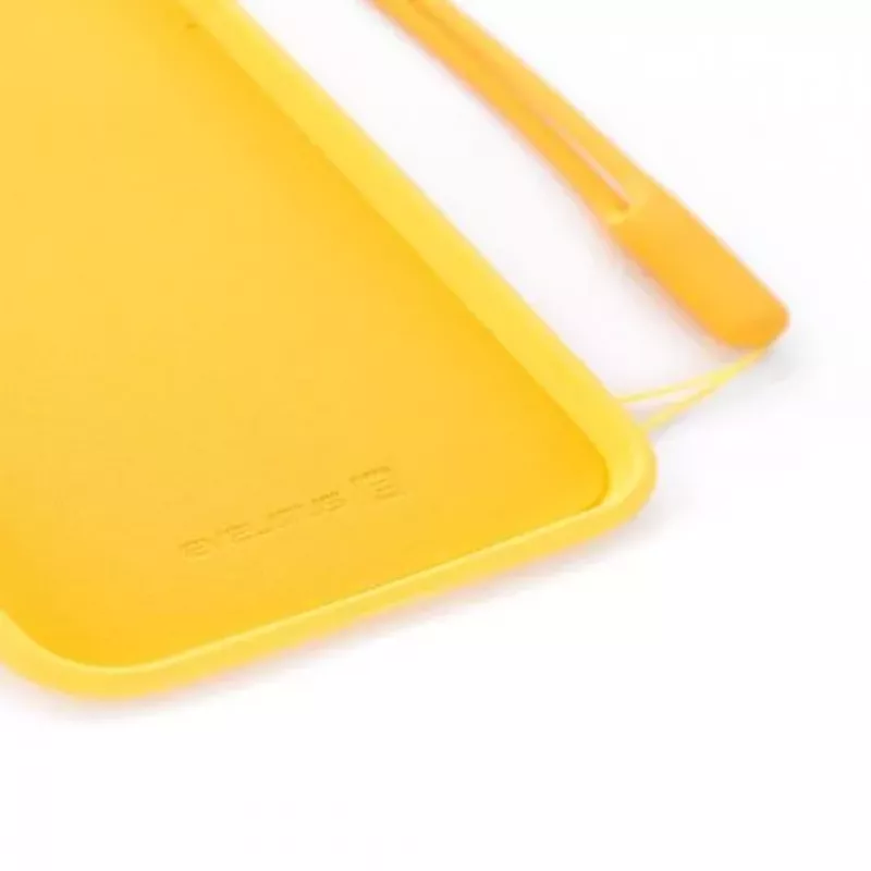Evelatus Apple iPhone X/XS Soft Touch Silicone hoesje met bandje geel