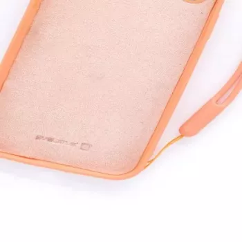 Evelatus Apple iPhone XR Soft Touch Silicone hoesje met bandje roze