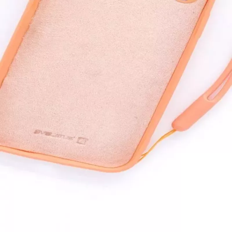 Evelatus Apple iPhone XR Soft Touch Silicone hoesje met bandje roze