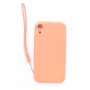 Evelatus Apple iPhone XR Soft Touch Silicone hoesje met bandje roze