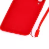 Evelatus Apple iPhone XR Soft Touch Silicone hoesje met bandje rood
