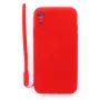 Evelatus Apple iPhone XR Soft Touch Silicone hoesje met bandje rood