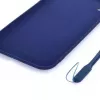 Evelatus Apple iPhone XR Soft Touch Silicone hoesje met bandje donkerblauw