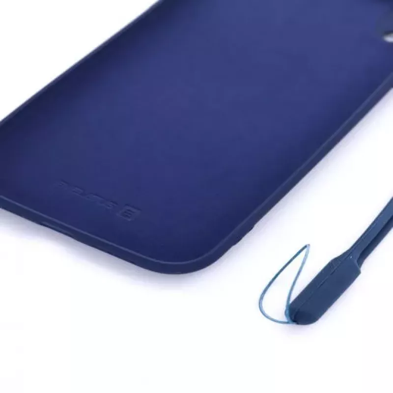 Evelatus Apple iPhone XR Soft Touch Silicone hoesje met bandje donkerblauw
