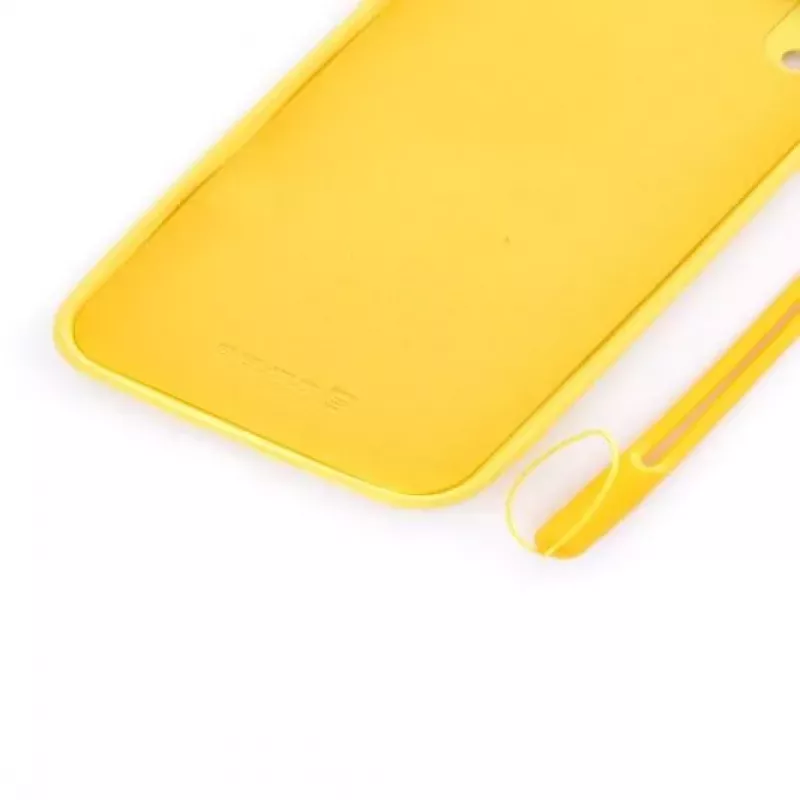 Evelatus Apple iPhone XR Soft Touch Silicone hoesje met band geel