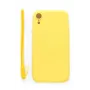 Evelatus Apple iPhone XR Soft Touch Silicone hoesje met band geel