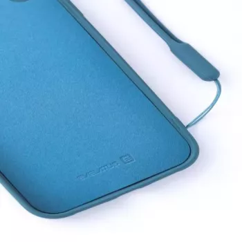 Evelatus Apple iPhone XR Soft Touch Silicone hoesje met bandje blauw