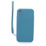 Evelatus Apple iPhone XR Soft Touch Silicone hoesje met bandje blauw