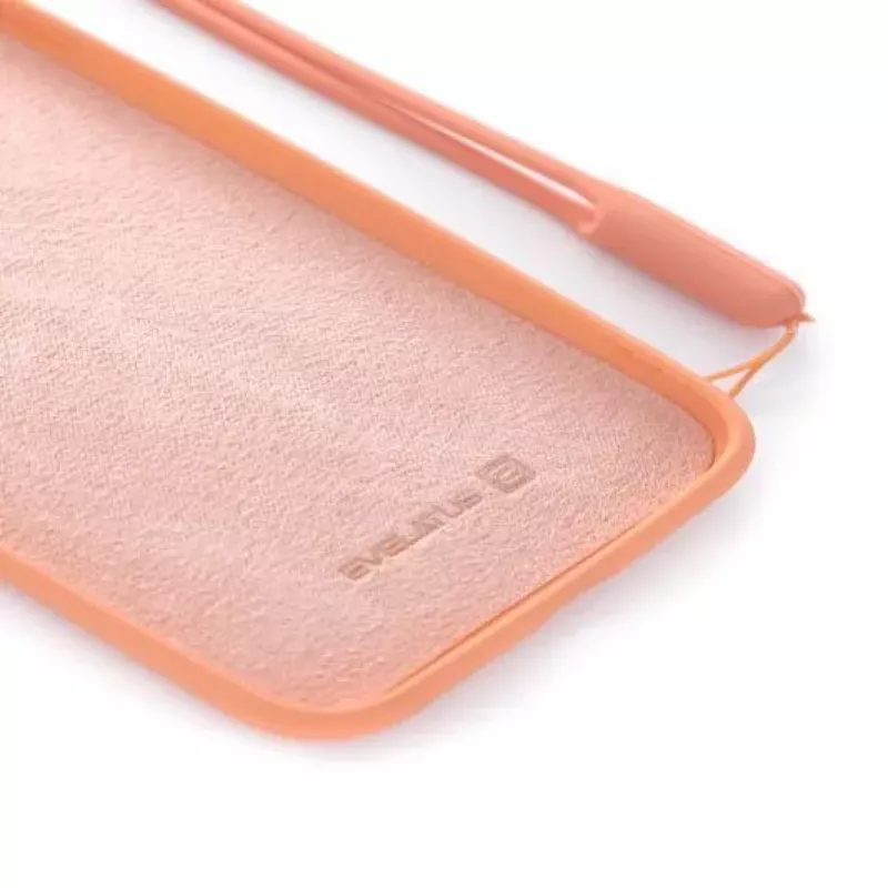 Evelatus Apple iPhone 7/8 Soft Touch Silicone hoesje met draagband roze