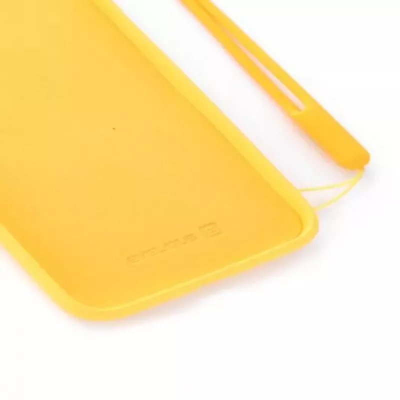 Evelatus Soft Touch Silicone hoesje met band voor iPhone 7/8/SE (2020/2022) - geel