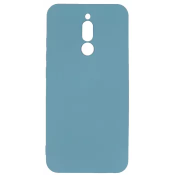 Evelatus Xiaomi Redmi 8 Soft Touch Silicone hoesje met draagband blauw